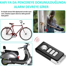 Kablosuz Uzaktan Kumandalı Alarm Suya Dayanıklı Bisiklet Motosiklet Araç Kapı Pencere Alarm Cihazı