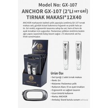 Anchor GX-107 (2'li Set Gri) Tırnak Makası Seti – 12X40