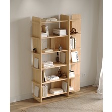 Otranto Kitaplık | 120 cm - 6 Raflı Açık Meşe Renkli