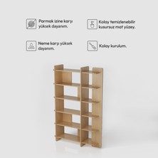 Otranto Kitaplık | 120 cm - 6 Raflı Açık Meşe Renkli