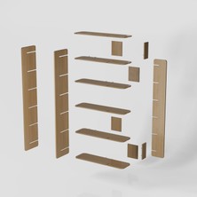 Otranto Kitaplık | 120 cm - 6 Raflı Açık Meşe Renkli