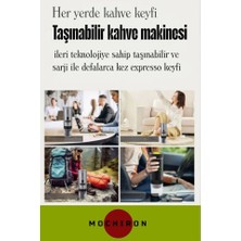 Mochiron Taşınabilir Espresso Kahve Makinesi Şarjlı Kapsül ve Öğütülmüş Kahve ile uyumlu.