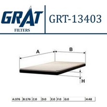GRAT-13403 - Kabın Fıltresı ( Cıtroen : Jumpy 1.6hdı 2.0 Hdı / Fıat Scudo 1.6 D 2.0 D Mtj )
