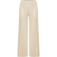 Ekru Pamuk Dantel Pantolon