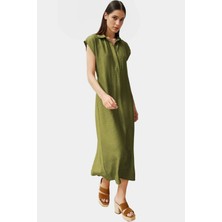 A Line Kısa Kollu Elbise Viskoz Kumaş Günlük Şıklık Özel Tasarım Modern Stil Trend