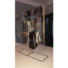 Gümüş Metal Takı Askı Seti Yüzük Küpe Bilezik Kolye Tesbih Gözlük Takı Organizeri  Takı Düzenleyci