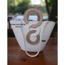 Hasır Omuz Çantası Plaj Çantası Günlük Çanta El Emeği Handmade