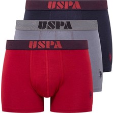 U.s. Polo Assn. Erkek Bordo-Lacivert-Antrasit 3 Lü Boxer