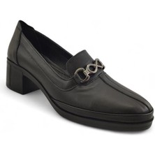 Beety 513 Günlük Hakiki Deri Kadın Ayakkabı-Siyah