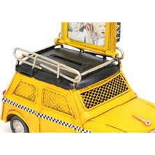 Dekoratif Metal Araba Çerçeveli ve Kumbaralı