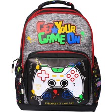 Suya Dayanıklı Erkek Çocuk Ortopedik Gamer Desen İlkokul Sırt Çantası Beslenme, Kalemlik Lüks Okul Çantası