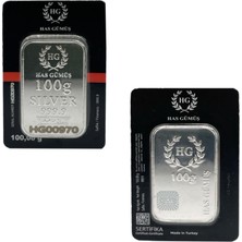 Has Gümüş 100GR (999.9) Külçe Gümüş