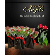 Angelo Chocolate Gül Şekilli Çiftli Çikolata Buketi