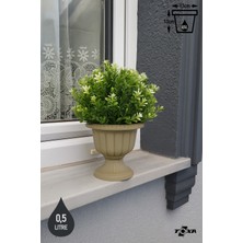 0,5 Litre Nergis Saksı 13cm Ayaklı Plastik Bahçe Balkon Saksısı