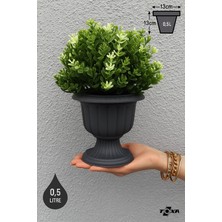 0,5 Litre Nergis Saksı 13cm Ayaklı Plastik Bahçe Balkon Saksısı