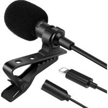 Tekno Alem Ally iPhone Lightning Yaka Mikrofonu+3.5mm Jack Profesyonel Youtuber MIKROFONU-(1903 - TKNAL1785-96