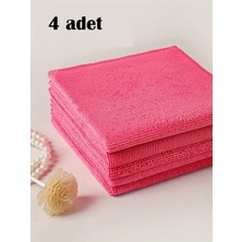 4'lü 40X40 Mikrofiber Temizlik Bezi Seti – Toz Alıcı, Çizmez, Yıkanabilir