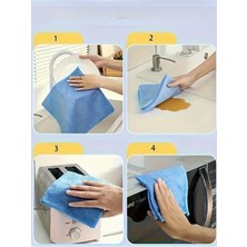 4'lü 40X40 Mikrofiber Temizlik Bezi Seti – Toz Alıcı, Çizmez, Yıkanabilir