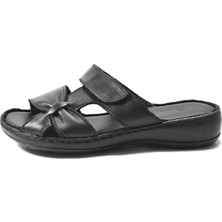 Onlo Ayakkabı DK-0013 Hakiki Deri Anatomik Ped Taban Kadın Anne Terlik