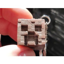 BYR  Minecraft Creeper Doğru Dokulu Anahtarlık Anahtarlık Kolye (Sadece Plastik Aparattır) 3D