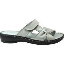 Onlo Ayakkabı DK-0013 Hakiki Deri Anatomik Ped Taban Kadın Anne Terlik