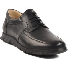 Siyah Hakiki Deri Erkek Klasik Ayakkabı 667 M ( Büyük No )