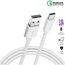 Samsung Galaxy A80 UYUMLU Hızlı Şarj ve Data Kablosu 3.1 Amper 1 Metre 
