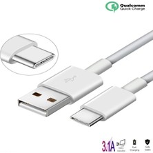 Lg G7+ Fit Uyumlu Hızlı Şarj ve Data Kablosu 3.1 Amper 1 Metre