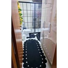 Bhr Creative Jüt Oval Mutfak Banyo Salon Oturma Odası Balkon Paspas Yolluk Halı Kilim