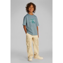 Erkek Çocuk Ck Ocean Swirl Mono T-Shirt - Yeşil