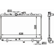MGA-80603 - Su Radyatoru  Brazıng M/t Kıa Rıo 1.3i M/t 00-05