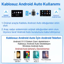 Araç Içi 2in1 Android ve Apple Cihazlar Için Kablosuz Android Auto ve Carplay Adaptörü