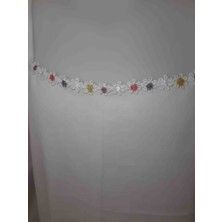 Beyaz Yakası Renkli Papatyalı %100 Pamuk Cotton Kız Çocuk Rahat Kullanışlı Atlet