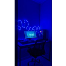 3 Metre Mavi Neon LED Slikonlu