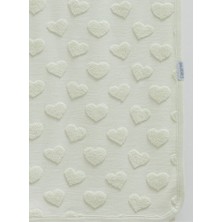 Caramell Incibaby Sweet Dreams Premium Pamuk Kalp Detaylı Kız Bebek Battaniyesi 85X95