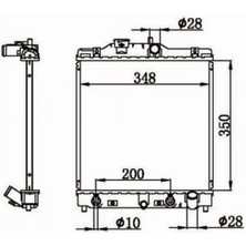 MGA-80681 - Su Radyatoru Brazıng Honda Cıvıc 92-00 1.4-1.5-1.6 A/t-A/c