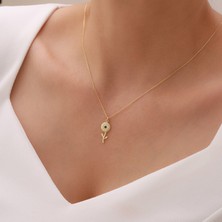 Vaoov 925 Ayar Lacivert Taşlı Yıldız Çiçeği Kolye