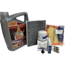 Ford Fiesta 1.25 1.4 1.6 Benzinli Filtre Bakım Seti 2009-2017 Hava+Yağ+K.polen+Buji Seti+Motor Yağı