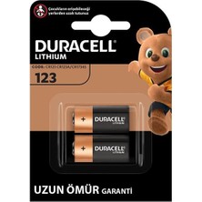 Duracell Lityum Pil 3 Volt CR123 / CR123A / CR17345 2'li Paket Uzun Ömürlü Güvenilir Enerji Çözümü