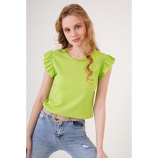 Tiana 0430 Örme Bluz - E.yeşil