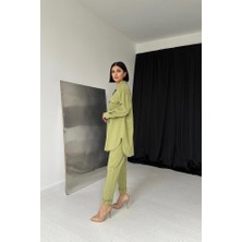 Tiana Yeşil Gömlek ve Çıtçıtlı Pantolon Takım