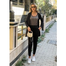 Tiana Kadın Uzun Kollukrep Üçlü Takım