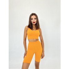 Tiana 2500 Sporcu Şort Tayt-Turuncu