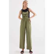 Tiana 7023 Askılı Bahçıvan Tulum - Haki