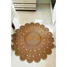 Bhr Creative Jüt Halat Papatya Model Paspas Kilim Yolluk Halı