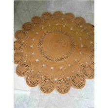 Bhr Creative Jüt Halat Papatya Model Paspas Kilim Yolluk Halı