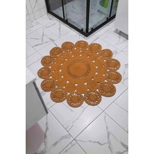 Bhr Creative Jüt Halat Papatya Model Paspas Kilim Yolluk Halı