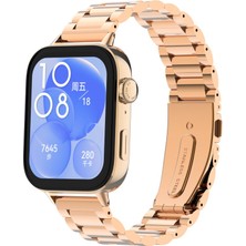Redmud Teknoloji  Huawei Watch Fit 3 / Fit 4 /Fit 4/ Fit5 / Fit 5 Pro Ile Uyumlu Paslanmaz Çelik Kordon Ayarlanabilir Metal Kayış