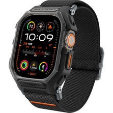 Apple Watch 49MM (Ultra 2/1) Kılıf & Kordon Kayış Lite Fit Pro Matte Black - ACS07104