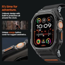 Apple Watch 49MM (Ultra 2/1) Kılıf & Kordon Kayış Lite Fit Pro Matte Black - ACS07104